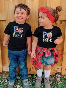 1Pack Summer T-Shirts For Siblings,Brothers And Sisters Matching Tops,Pre K Back To School Season Graphic 100% Cotton Comfortable & Breathable,Ideal For Daily Wear, Sports And Casual Available Style - 1 Pack-Boy - Xem 1