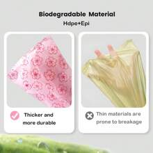 Bolsas para recoger excrementos de perro duraderas con/sin aroma, 80 piezas - Materiales - Diseño de control de olores y fácil desgarre para uso en exteriores, desechables de mascotas a prueba de fugas que mantienen limpio al perro y el medio ambiente, suministros para mascotas