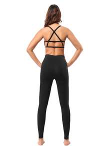 7 Pack Leggings For Women Butt Lift Low Waisted Tummy Control Slimming Black No See-Thru Yoga Pants Workout Running - 黑色 - 查看 5