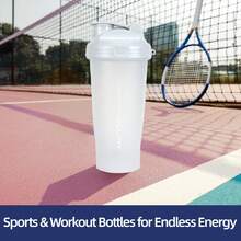 2pcs 24oz/700ml Shaker Bottles For Protein Mixes, Shaker Bottle With Wire Whisk Ball, Protein Shaker Bottle, Shaker Cup, Protein Shaker, Protein Shake Bottle, Bottle Shaker, Dishwasher - 黑/白 - 查看 7