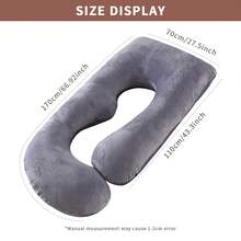 Ubravoo 66 Inch G-Shape Full Body Pregnancy Pillow,  Abdominal Hips Back And Legs Best Support Side Sleeping Lumbar Protect Maternity Pillow, Ideal Relief For Pregnant Women Support With Washable Cover,Pregnant Women's Ultimate Comfort And Relaxation - Grey - View 3