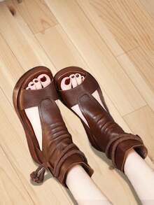 Women Platforms & Wedge Sandals - Brown - View 2