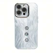 Funda para teléfono (1 unidad) compatible con todas las series 16, 15, 14, 13, 12 y 11 (13, 14 Pro, 15 Plus y 16 Pro). Nuevo diseño colorido con degradado láser IMD. Funda protectora para móvil con protector de lente. Diseño híbrido clásico a prueba de golpes. - Blanco - Ver 1
