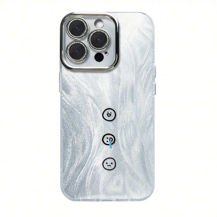 Funda para teléfono (1 unidad) compatible con todas las series 16, 15, 14, 13, 12 y 11 (13, 14 Pro, 15 Plus y 16 Pro). Nuevo diseño colorido con degradado láser IMD. Funda protectora para móvil con protector de lente. Diseño híbrido clásico a prueba de golpes. - Blanco - Ver 1