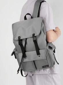 时尚多口袋背包，休闲通勤笔记本电脑包，大容量，防水，轻便，适合校园、商务、户外、运动、徒步旅行，尼龙包