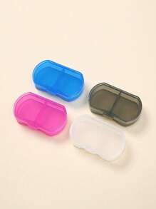 1 pièce Boîte à pilules de poche portable, organiseur plastique super compact à 2 compartiments pour ranger les médicaments, la médication quotidienne et les voyages