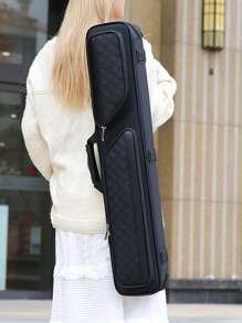 Estuche para taco de billar 3x4 que sostiene 3 tacos y 4 varas, estuche de transporte para taco de billar con asa y correa de hombro transpirable, bolsa acolchada para taco de billar con bolsillo frontal para accesorios, negro, regalo de Halloween