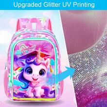 Backpack, 13" Girls Bookbag With Lunch Box, Kids School Backpacks Set For Elementary Preschool Kindergarten- Unicorn - Backpack - View 5