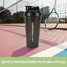 2pcs 24oz/700ml Shaker Bottles For Protein Mixes, Shaker Bottle With Wire Whisk Ball, Protein Shaker Bottle, Shaker Cup, Protein Shaker, Protein Shake Bottle, Bottle Shaker, Dishwasher - 黑色/藍色 - 查看 8