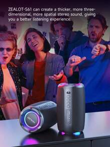 ZEALOT ZEALOT Wireless Speaker IPX7 Waterproof Wireless Speaker With 20W Loud Stereo Sound Outdoor Portable Speakers With Wireless 5.2 6H Playtime RGB Light Long Battery Dual Pairing For Home Party