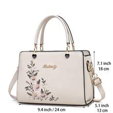 Small Purses And Handbags For Women Ladies Fashion Crossbody Bag Teenage Girls Top Handle Satchel Shoulder Bags Small Totes Bags - 白色花朵 - 查看 2