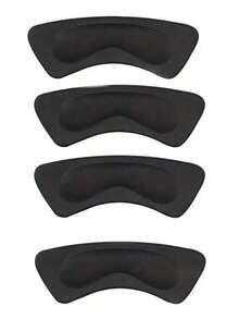 2 件加厚耐用的足跟垫 - 舒适的泡沫插入物，防止滑倒、水泡和足跟疼痛，适合全天穿着，黑色和米色泡沫垫，男女皆宜，增强鞋子的舒适度 | 足跟垫 | 高品质泡沫