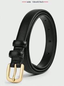 2 件针扣装饰牛仔裤和裙子简约时尚细腰带，女士休闲复古 PU 皮带，适合所有季节夏季、秋季、万圣节 - 彩色 - 查看 7