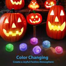 Mini Submersible LED Light, 24pcs Red Waterproof Flameless Candles Tealights, Underwater Batteery Powered Tea Lights For Wedding Home Vase Festival Party Decoration