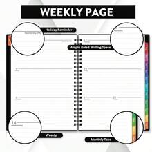 2025-2026 Planner - Planner 2025-2026, 2025-2026 Academic Planner Weekly And Monthly With Tabs, July 2025 - June 2026, 625" * 83", Strong Twin-Wire Binding