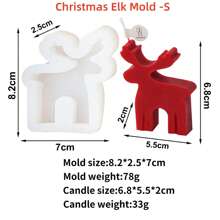 Molde de Vela de Silicone 3D do Papai Noel, Molde de Silicone do Papai Noel Deitado no Sofá Dormindo, Artesanato de Gesso, Presente de Natal DIY, Molde de Argila, Molde de Concreto, Suprimentos de Decoração para Casa