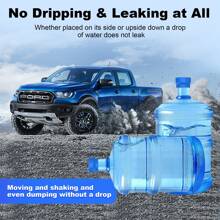 MYLOLF 1 pieza/2 piezas/3 piezas - Tapas para garrafas de agua de 3 y 5 galones, tapas de reemplazo reutilizables de silicona, tapas antiderrames para dispensadores de agua de botellas de 55mm