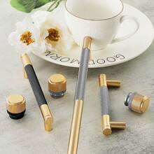 抽屉拉手，纹理旋钮，适用于金色抽屉拉手、铝制橱柜拉手、厨房盥洗台浴室橱柜拉手 - 彩色 - 查看 5