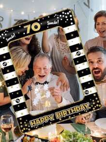 1 Pc, Birthday Decoration Adult Birthday Photo Booth Props For 18th, 21th, 30th, 40th, 50th, 60th, 70th Birthday Decoration Funny Selfie Props, Birthday Party Supplies, 22.7x27.9 Inches, Photo Props, Cool Decoration