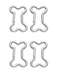 4pcs Aluminum Snap Hook Carabiner Bone Shaped Ring Key Chain Clip Keychain Hiking Camp Outdoor Hooks,Colorful Outdoor Keychain,Bone -Shaped Aluminum Carabiners, Heavy Duty Spring Hook Keychain Clips, Lightweight & Mixed Colors, Ideal For Camping, Fishing, Pet Leashes, And Securing Indoor/Outdoor Gear, Camping Accessories