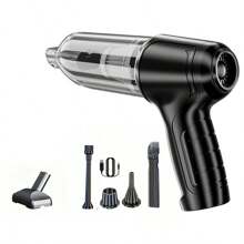 Handheld Vacuum Cleaner, Vacuum Cleaner And Air Duster, Powerful Wet And Dry Handheld Car Vacuum Cleaner With Multi-Nozzle/Small Floor Mop For Car, Home, Office And Pets.