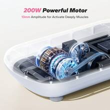 MERACH Vibration Plate Exercise Machine, Bluetooth And Silicone Pedal, Stimulate Deep Fat, Automatic Sensing, Vibration Plate For Lymphatic Drainage, Vibrating For Weight Loss - 美規A型插(110-127V) - 查看 2