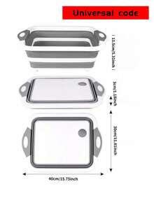 一套可折叠砧板 - 可折叠、可清洗的备餐碗，带内置果蔬滤网和防滑底座 - 8.5夸脱厨房水槽收纳架 - 节省空间，适用于房车、公寓、露营旅行 - 2025春季厨房妙招，露营必备 - 白色 - 查看 11