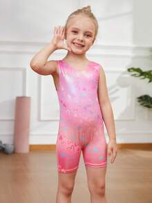 MENKEY Gymnastics Leotards One-Piece Gymnastics And Dance Suit For Girls Aged 2-8 Professional Cycling Sportswear Tween Girl Clothes  Halloween - 彩色 - 查看 2