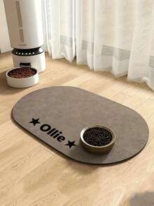 Personalized Absorbent Dog Food Mat, Dog Feeding Mat, Customized Pet Name Dog Food Mat, Personalized Dog Bed Mat, Can Be Customized According To Your Dog's Name, Very Suitable For Protecting Floors And Keeping The Feeding Area Clean,Vacay Vibes,Fall Decor