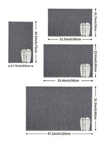 1 tấm thảm chùi chân hình học sọc xám/khaki cổ điển, thảm lối vào trong nhà ngoài trời bền, dễ vệ sinh, thích hợp cho sân trong, trong nhà, ngoài trời, hành lang, trang trí sân vườn, thảm lối vào bằng vải nhung dày, trang trí phòng tắm, nhà bếp - Xám - Xem 3