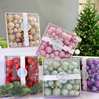 44 piezas de adornos navideños a prueba de roturas, bolas navideñas metálicas de 3 cm/6 cm, decoraciones creativas para el árbol de Navidad, suministros para fiestas navideñas, adecuados para la decoración del hogar y celebraciones festivas de invierno, fiestas de festival, fiestas de Navidad, decoración de habitaciones, decoración navideña, decoración de festivales, recuerdos de fiesta, decoraciones divertidas para fiestas de Navidad, Navidad, Feliz Año Nuevo, decoraciones navideñas, regalo de Navidad perfecto para amigos, decoraciones navideñas para el hogar, regalos de Navidad, decoración navideña