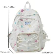 1pc Drawstring Transparent Ita Schoolmochila Japan Style Star Bag Ins Cute Backpack Student Hot Cool Bags For Woman