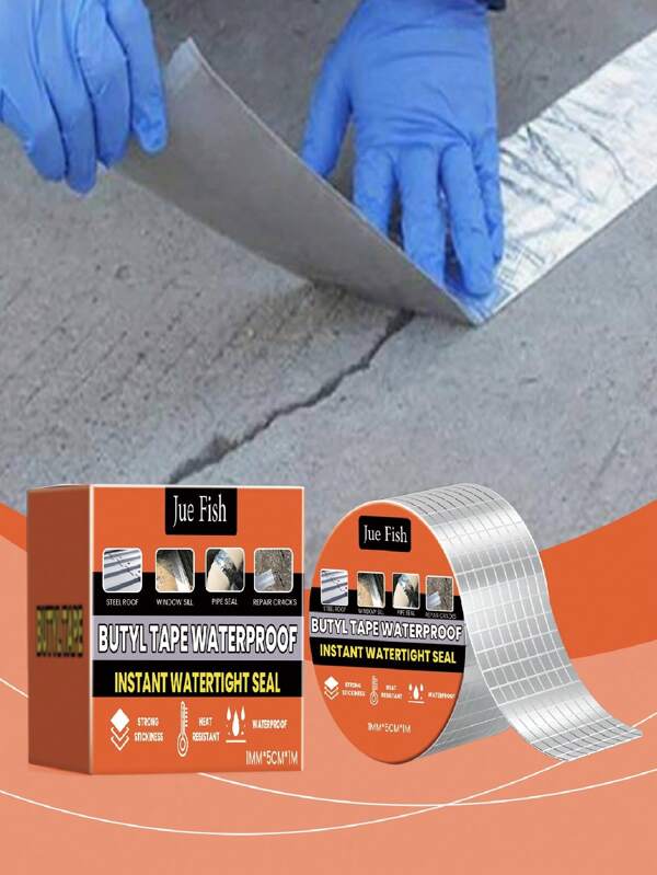 Waterproof Butyl Tape Roof Leak Plugging, Moisture-Proof, High Adhesive Self-Adhesive Aluminum Foil Waterproofing Membrane