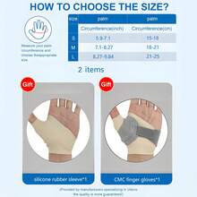 1PC Thumb Brace For Joint Pain,CMC Joint Thumb Arthritis Brace, Thumb Splint For Osteoarthritis, Tendonitis, Arthritis Relief, Thumb Support Brace, CMC Joint Stabilizer Orthosis - 灰色-左手 - 查看 8