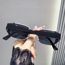 1 pièce Lunettes de mode Y2K carré polygone œil de chat, style de rue magazine