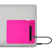 Portable Hard Drive Sleeve For Laptop, Adhesive Pouch For Laptop, Compatible With External Portable SSD, USB Cable Battery Pack, Wireless Mouse, Cables, Earphones(Black) - Hồng - Xem 2