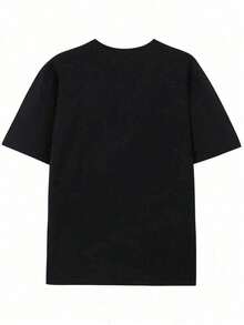 Simple Colorful Children's Casual Short Sleeve T-Shirt Ideal For Girls Cotton Custom Capybara Print - 黑色 - 查看 5