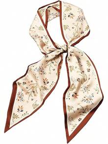 Pañuelo de bolso para carteras, pañuelos para el cabello de mujeres, bolsos, pañuelos largos y delgados, moda sedosa - Cartas de tarot A40 azules y blancas - Ver 15