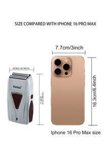 Kemei KM-3382 Men's Electric Shaver With 1 Set Extral Blade Double Blade Foil Reciprocating Shaver Wet Or Dry Beard Razor Facecare Greasy Barber Scissors USB Rechargeable Shaver Cordless Razor For Daily Use Bald Head Shaving For Men Shaving Home Use Gift For Men Birthday