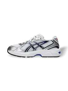 Asics Giày thể thao Gel-1130 cho học sinh tiểu học màu trắng xanh Phổ đệm gel hỗ trợ bền nhẹ 1204A163-105 - Trắng/Xanh - Xem 1