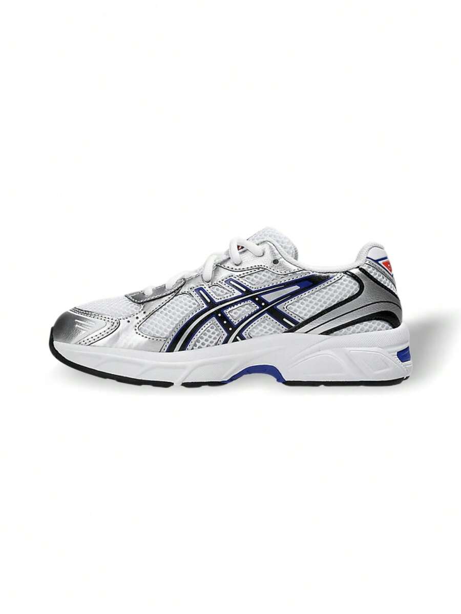 Asics Giày thể thao Gel-1130 cho học sinh tiểu học màu trắng xanh Phổ đệm gel hỗ trợ bền nhẹ 1204A163-105 - Trắng/Xanh - Xem 1