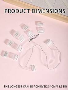 Women Invisible Bra Strap, Underwear Accessories, Detachable Bra Strap, Decoration Band, Suitable For Women Bra, Transparent Shoulder Strap Lingerie, Seamless Invisible, Bra Replacement Strap Accessories, Non-Slip, Cold-Shoulder, Dress, Bikini, Swimwear, Wedding Gown, Evening Dress - Multicolor - View 6