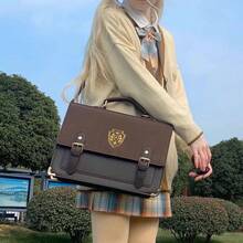 JK制服学校挎包，英伦风格背包，单肩制服学校学生包，大容量，最新设计 - 彩色 - 查看 2