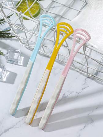 Racleur et nettoyeur de langue en silicone, brosse multifonctionnelle pour enlever les enduits de la langue