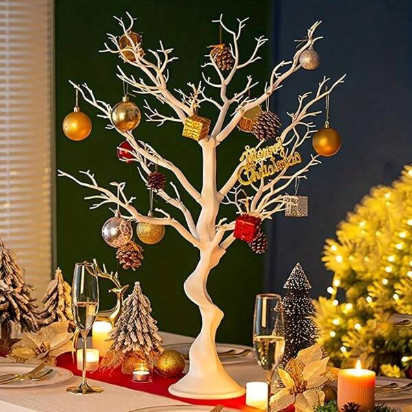 33 Inch Halloween, Easter Tree Centerpiece - Wedding Patty Table Decor With Manzanita Branches For Easter, Christmas,Birthdays, Baby Showers | Reusable Holiday Display With Easy Assembly