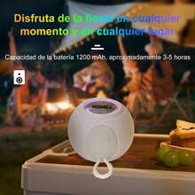 MOREKA Altavoz Bluetooth inalámbrico portátil, exquisito y compacto - Negro - Ver 3