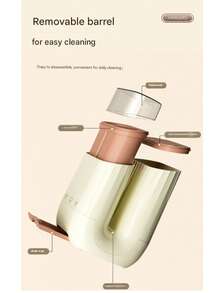 1-teiliges platzsparendes Küchenset: Abtropfbarer Utensilienständer mit Messerblock und Schneidebrett, Weiß, Aprikose