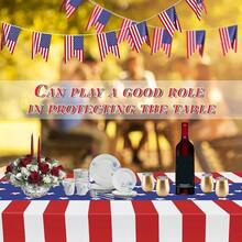 4th Of July Decorations Patriotic Tablecloth 2 Pack 54 X 108 Disposable American Flag Plastic Tablecloth Party Table Cloth For Independence Day Accessories - 美國國旗 - 查看 6