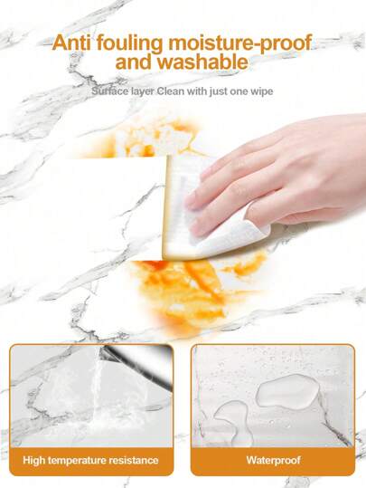 Roll Marble Peel Stick Wallpaper Granite Paper Old Furniture Self Adhesive Removable Hoes Surfaces Easy To Apply,Bathroom Renovation Stickers Room Wand Paper, Wallpapers view 2