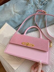 Fashionable, Simple, Fresh Color Matching, Exquisite Handbag, New Style, Classic, Versatile, Highly Attractive Messenger Bag, Niche, Versatile, Elegant Shoulder Bag, Suitable For Commuting, Shopping, Dating - Pink - View 11